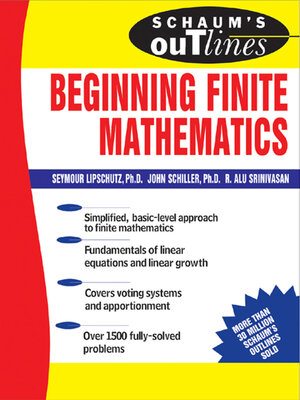 cover image of Beginning Finite Mathematics
